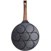 Granito kiaušinių keptuvė su 7 skylutėmis Juodas&amp;WOOD 26 cm