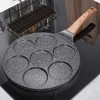 Granito kiaušinių keptuvė su 7 skylutėmis Juodas&amp;WOOD 26 cm