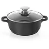 Granito puodas su dangteliu, indukcinis GRANDE ORION 16 cm 1,4 l