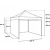 Greitosios prekybos paviljonas 3x3 m 3 sienos baltos