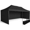 Greitosios prekybos paviljonas - 3x6 m - 3 sienos - juodos spalvos