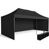 Greitosios prekybos paviljonas - 3x6 m - 3 sienos - juodos spalvos