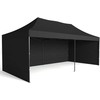 Greitosios prekybos paviljonas - 3x6 m - 3 sienos - juodos spalvos