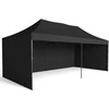 Greitosios prekybos paviljonas - 3x6 m - 3 sienos - juodos spalvos