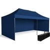 Greitosios prekybos paviljonas - 3x6 m - 3 sienos - mėlynos spalvos