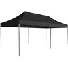 Greitosios prekybos paviljonas - 3x6 m - 3 sienos - juodos spalvos
