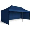 Greitosios prekybos paviljonas - 3x6 m - 3 sienos - mėlynos spalvos