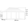 Greitosios prekybos paviljonas - 3x6 m - 3 sienos - juodos spalvos