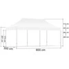 Greitosios prekybos paviljonas - 3x6 m - 3 sienos - juodos spalvos