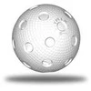 Grindų kamuolio kamuoliukas Snakeskin TRIX IFF Floorball kamuolys baltas 72 mm 1 vnt