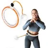 HHM21 HULA HOP BALTA/ORANŽINĖ SU MAGNETAIS, TPE PUBS IR SVORIU + HMS SKAITIKLIS