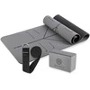 HMS GRAY YOGA RINKINYS TPE MAT YM10 + KUBAS KJ02 + DIRŽELĖ SJ02