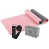 HMS YOGA SET TPE MAT ŠVIESI RAUDŽIAS YM10 + KUBO PILKA KJ02 + DIRŽELĖ SJ02