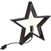 Juoda medinė stalinė lempa žvaigždė 36,5x5,5x34,5 cm