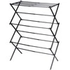 Juoda vertikali metalinė skalbinių džiovyklė, ištraukiama, 44,5–75 x 37,5 x 105 cm