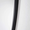 Juodas apvalus sieninis veidrodis 55 cm