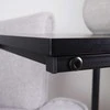 Juodo metalo šoninis kavos staliukas 40x26x58 cm
