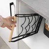 Juodo metalo vyno lentyna 6 buteliams 21x38 cm