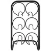 Juodo metalo vyno lentyna 6 buteliams 22,5x39 cm
