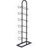 Juodo metalo vyno lentyna 6 buteliams 27x13x84,5 cm