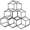 Juodo metalo vyno lentyna 6 buteliams 29,5x14,5x28,5 cm