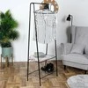 Juodos metalinės drabužių kabykla, 153 cm