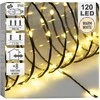 Kalėdų eglutės šviestuvai, lauke ir viduje, šiltos spalvos, minkšta viela, 120 LED, 892,5 cm