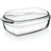 Karščiui atsparus stiklinis indas su dangteliu 32,5x19x13 cm, 2,9 L