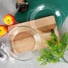 Karščiui atsparus stiklinis indas su dangteliu, 2 l+750 ml