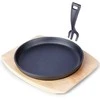 Ketaus keptuvė, ketaus lėkštė 22 cm su lenta
