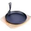 Ketaus keptuvė, ketaus lėkštė 22 cm su lenta