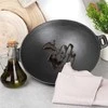 Ketaus keptuvė, wok, ketaus lėkštė su dviem rankenomis, apvali, 30 cm