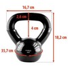 KNV06 Juodas KETUS KETTLEBELL VINILU DEngtas HMS