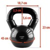 KNV12 Juodas KETUS KETTLEBELL VINILU DEngtas HMS