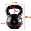 KNV16 Juodas KETUS KETTLEBELL VINILU DEngtas HMS