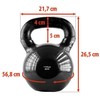 KNV24 Juodas KETUS KETTLEBELL VINILU DEngtas HMS