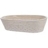 Krepšelis iš rotango duonai kildinti duonos tešlai 1,5kg 32x15x9 cm lapelis
