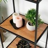 Laisvai pastatoma dekoratyvinė metalinė lentyna Juoda ORION 46x30x130 cm