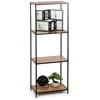 Laisvai pastatoma dekoratyvinė metalinė lentyna Juoda ORION 46x30x130 cm
