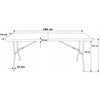 Lauko baldų komplektas Maitinimo komplektas FETA Baltas 180 cm + 6 BASICO kėdės