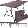 Lauko baldų komplektas Woodland Brown maitinimo komplekto stalas + 2 suolai