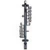 Lauko termometras juodas 25 cm