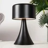 LED metalinė naktinė lempa, juoda, bevielė, 20,5 cm