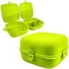 Lunchbox pusryčių konteineris padalintas žalias 2x700 ml