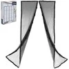 Magnetinis tinklelis nuo uodų su durų magnetu vabzdžiams ir uodams juodas 212x100 cm