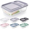Maisto indelis padalintas 2 dalių priešpiečių dėžutė 750 ml