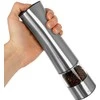Malūnėlis pipirams, druskai ir prieskoniams malti, elektrinis, automatinis, plieno, 21,5 cm