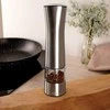 Malūnėlis pipirams, druskai ir prieskoniams malti, elektrinis, automatinis, plieno, 21,5 cm