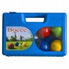 Mediniai žaidimo kamuoliukai 8 vnt - Boule, Boule, Petanque LONDERO 100 mm lagamine