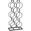 Metalinė lentyna juodo vyno lentyna spintos lentyna vynui 8 buteliai 23x11x48 cm
